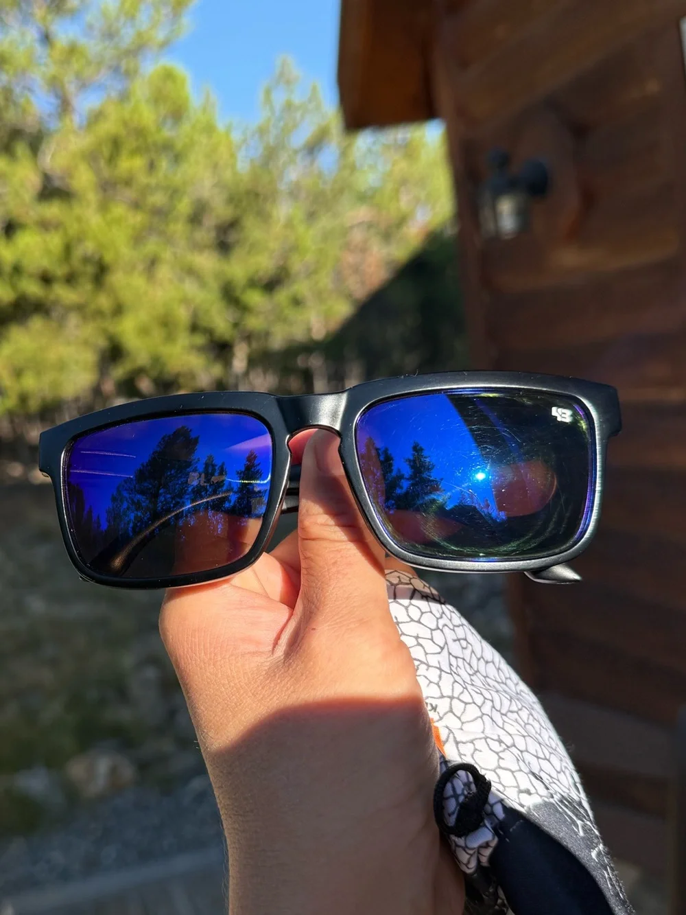 SPY Matte Black Sunglasses with Blue Polarized Lenses